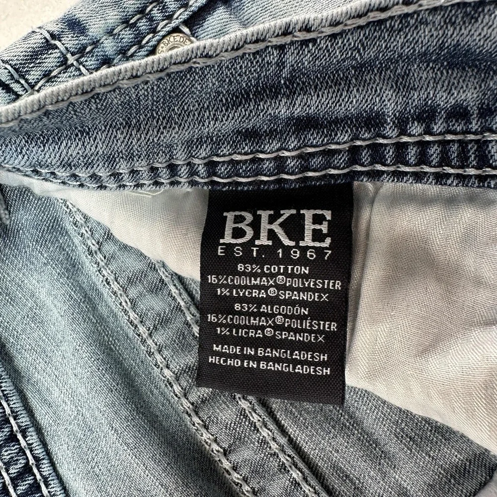 BKE Alec Jeans Mens 30x30 Blue Straight Stretch Denim Light Wash Casual Prep